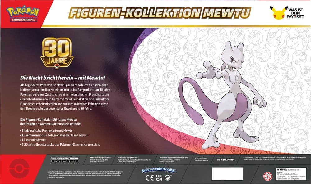 Pokémon TCG Figuren-Kollektion 30 Jahre Mewtu (Deutsch)
