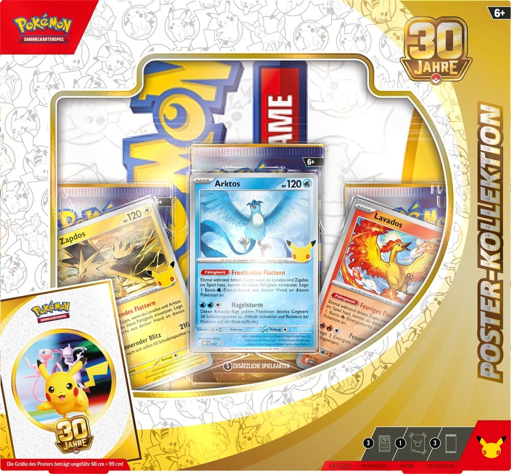 Poster-Kollektion Pokémon TCG 30 Jahre – Kanto (Deutsch)