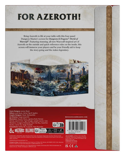 Dungeons & Dragons RPG World of Warcraft Dungeon Master's Screen (English Version)