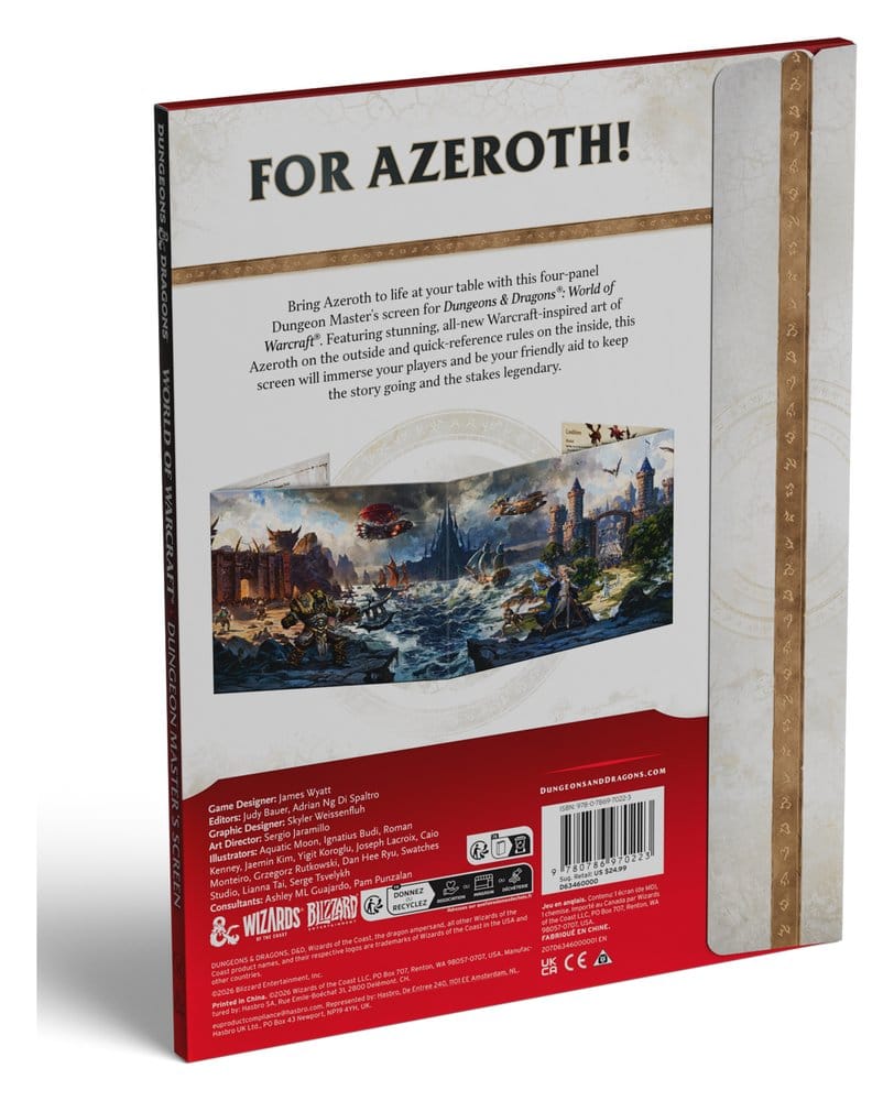 Dungeons & Dragons RPG World of Warcraft Dungeon Master's Screen (English Version)