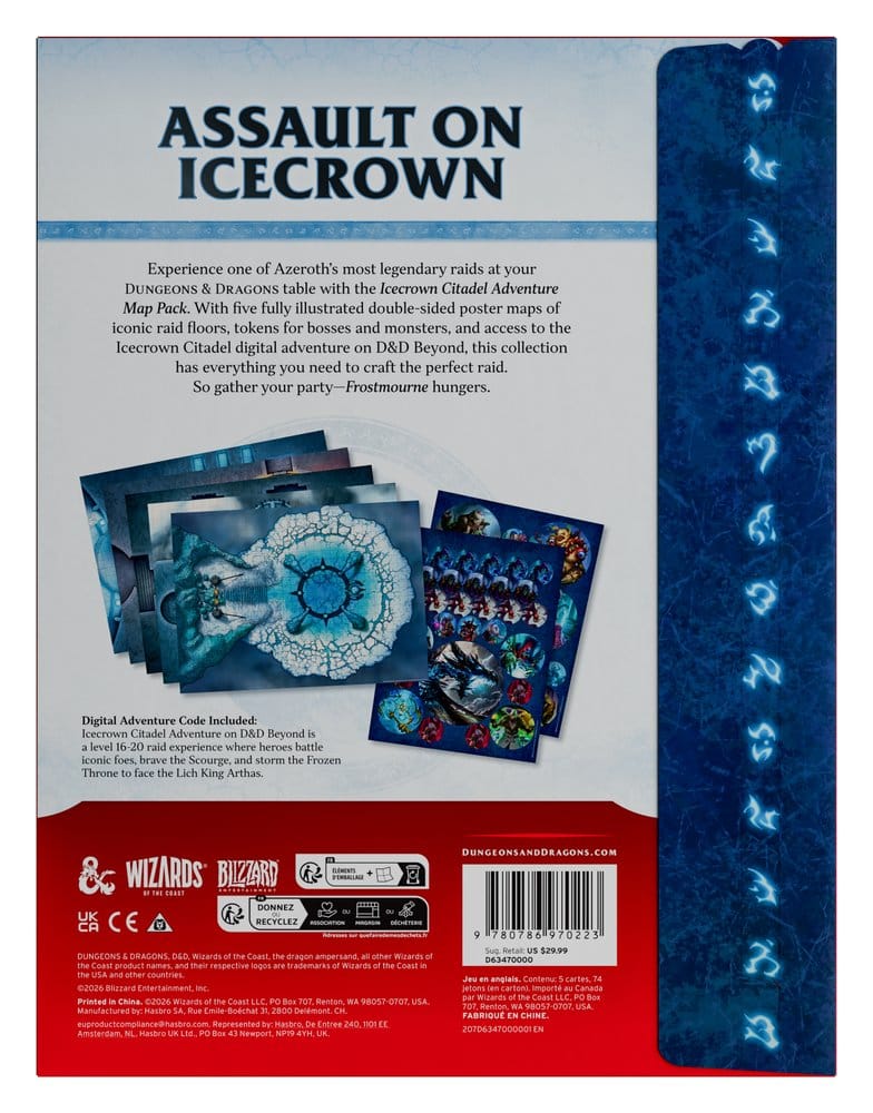 Dungeons & Dragons RPG World of Warcraft: Icecrown Citadel Adventure Card Pack (English)